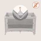 Lionelo, Ellen, łóżeczko turystyczne z funkcją dostawki, 3w1, grey