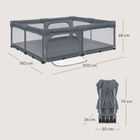 Lionelo, Florence XL Easy Fold, kojec, grey stone