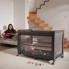 Lionelo, Patty, łóżeczko turystyczne z dostawką, Grey Graphite