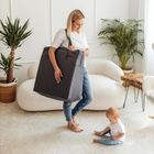 Luna Bambini, lekkie łóżeczko turystyczne, bez montażu, szare