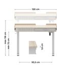 Mark Adler, Leader 8.0, biurko z regulacją wysokości, White, 120 cm