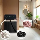 Massido, bambusowy kosz na pranie z pokrywą, 150l