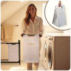 Massido, kosz na pranie, dwukomorowy na stelażu, 80l