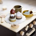 Micki, patera z ciastkami, drewniana, 10 elementów