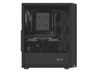 Natec, Fury Shobo SH4F RGB Midi Tower, obudowa komputerowa z oknem, czarna