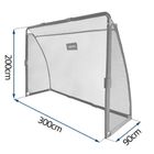 Neo-Sport, bramka do piłki nożnej, czarna, 300-200-90 cm, NS-497