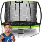 Neo-Sport, trampolina ogrodowa profilowana z siatką wewnętrzną, 14ft/435 cm