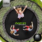 Neo-Sport, trampolina ogrodowa z siatką wewnętrzną i drabinką, 14ft/435 cm