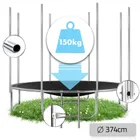 Neo-Sport, trampolina ogrodowa z siatką zewnętrzną i drabinką, 12ft/374 cm