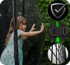 Neo-Sport, trampolina ogrodowa z siatką zewnętrzną i drabinką, 8ft/252 cm