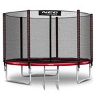 Neo-Sport, trampolina ogrodowa z siatką zewnętrzną i drabinką, 8ft/252 cm