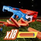 NERF N Series, zestaw Gear Up Pack, 3 wyrzutnie, 2 akcesoria i 18 strzałek