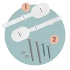 Nukido, barierka ochronna do łóżka, szara, 200 cm