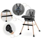 Nukido, Tilo, krzesełko do karmienia, szaro-czarne
