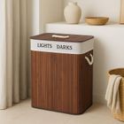 Nuxio, Svana, bambusowy kosz na pranie, 2-komorowy, 100l