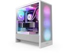 NZXT, H5 Flow, obudowa komputerowa, z oknem, RGB MIDI TOWER, biała