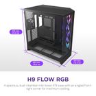 NZXT, obudowa komputerowa z oknem, H9 FLOW RGB+ MIDI TOWER, czarna