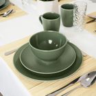Orion, ceramiczny talerz deserowy, płytki, zielony Alfa, 21.5 cm