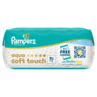 Pampers, Aqua Soft Touch, chusteczki nawilżane dla dzieci, 3-60 szt.