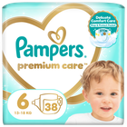 Pampers, Premium Care, pieluchy jednorazowe, rozmiar 6, 13+ kg, 38 szt.