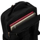 Peterson, plecak z uchwytem na walizkę, nylonowy, czarny