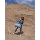 Peterson, torba podróżna z uchwytem na walizkę, błękitna