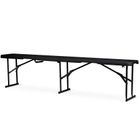 Plonos, ławka ogrodowa cateringowa składana, czarna, 180 cm