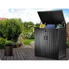 Plonos, skrzynia ogrodowa, czarna, 116-112,5-71 cm, 775l