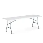 Plonos, stół cateringowy ogrodowy składany, biały, 244 cm