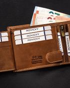 Portfel, brązowy, skórzany, Always Wild