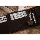 Portfel, brązowy, skórzany, RFID, Always Wild