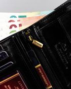 Portfel, czarny, skórzany, Peterson