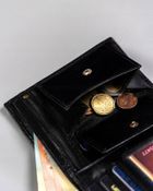 Portfel, czarny, skórzany, Peterson