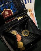 Portfel, czarny, skórzany, Peterson