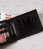 Portfel, czarny, skórzany, Peterson