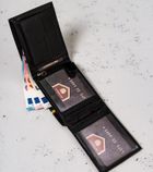 Portfel, czarny, skórzany, Peterson