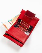 Portfel, czerwony, skórzany, Peterson