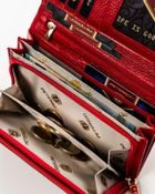 Portfel, czerwony, skórzany, Peterson