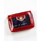 Portfel, czerwony, skórzany, Peterson