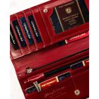 Portfel, czerwony, skórzany, Peterson