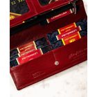 Portfel, czerwony, skórzany, Peterson