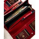 Portfel, czerwony, skórzany, Peterson