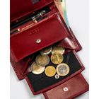 Portfel, czerwony, skórzany, Peterson