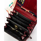 Portfel, czerwony, skórzany, Peterson