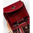 Portfel, czerwony, skórzany, Peterson