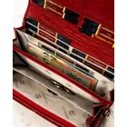 Portfel, czerwony, skórzany, Peterson