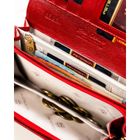 Portfel, czerwony, skórzany, Peterson