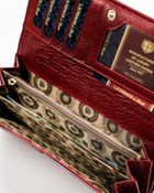 Portfel, czerwony, skórzany, RFID, Peterson