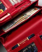 Portfel, czerwony, skórzany, RFID, Peterson