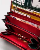 Portfel, czerwony, skórzany, RFID, Rovicky